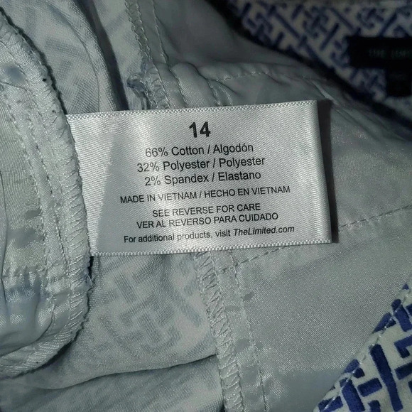 The Limited Doulbe Clasp Shorts Front & Back Pockets Womens Size 14 - Picture 5 of 11